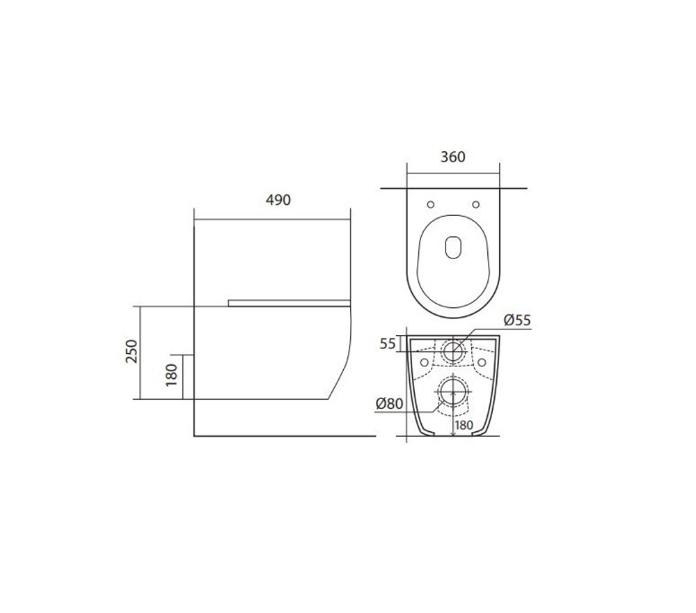 SET AQUATEK ЕВРОПА cmp013 (рама AQUATEK Standard INS-0000012, клавиша KDI-0000013, крепеж KKI-0000002+унитаз ЕВРОПА AQ1106-00 с тонким сиденьем sc)