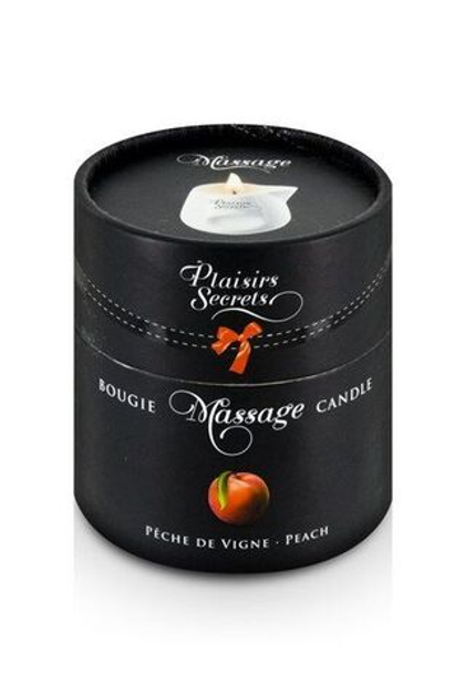 Массажная свеча с ароматом персика Bougie Massage Gourmande Pêche - 80 мл.