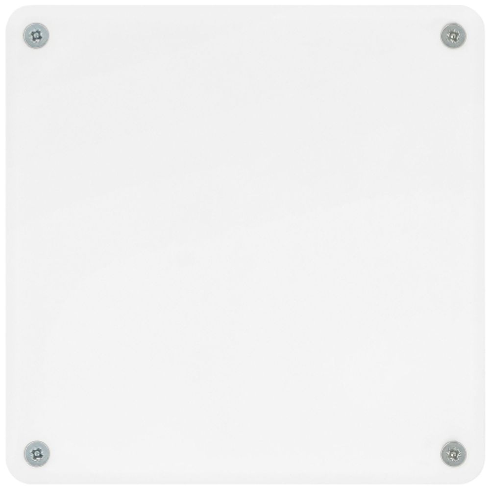 Распаячная коробка ЭРА KRT-107-107-50 скрытой установки черно-белая 107х107х50мм для твердых стен крышка IP20