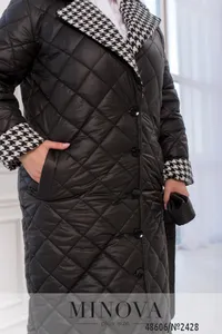 Куртка 2428-черный-белый Minova