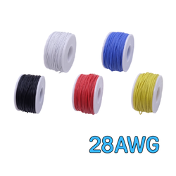 Комплект проводов силиконовых 28AWG - Ч/Б/К/С/Ж