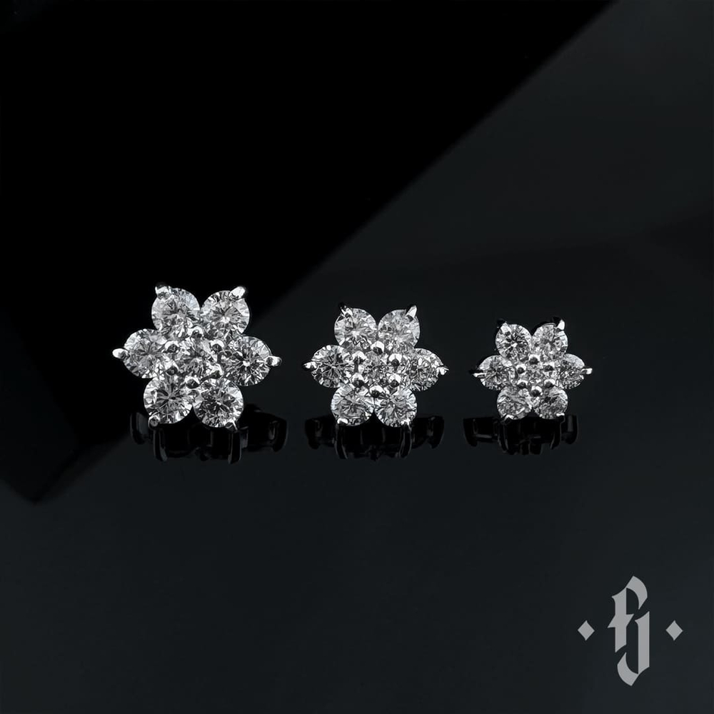 Накрутка "Lacus" - Белое золото - White CZ