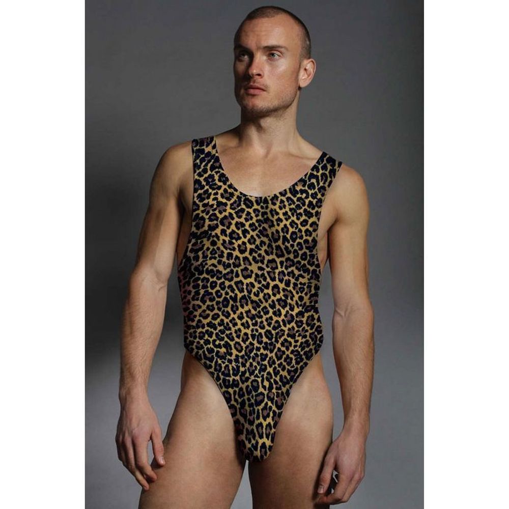 Мужское стринг боди леопардовое Doreanse 3005