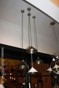 Bert Frank Shear Pendant White  & Brass pendant