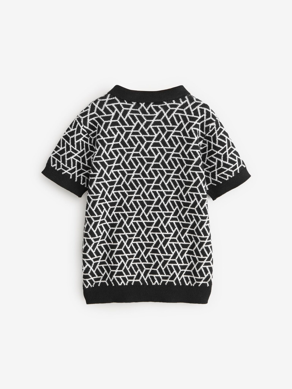 Рубашка с коротким рукавом для мальчика Next B38-662, Черный, Белый