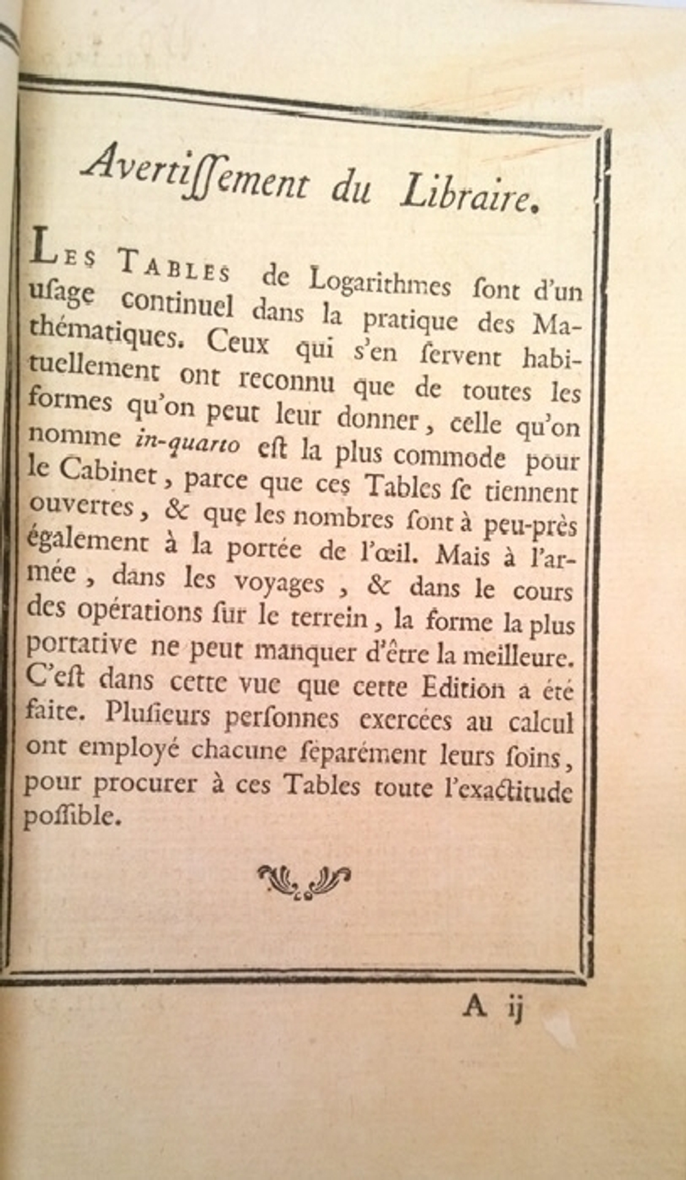 "Tables de logarithmes (Таблицы логарифмов)"  M.DCC.LXXXI (1781 г.)   Антикварная книга