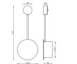 Настенный светильник Фирс черный d14 h37 Led 5W (4000K)