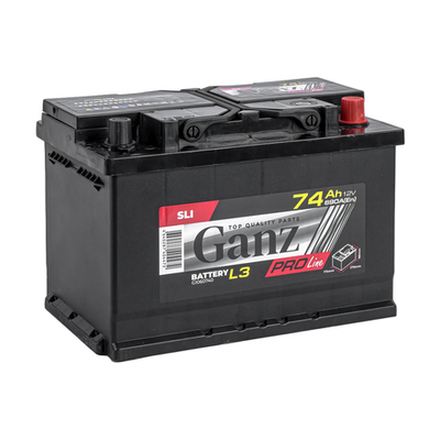 Аккумулятор GANZ PRO-Line DIN 74 А/ч обратный R+ 276x175x190 L3 EN 690 А