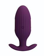 Фиолетовая анальная вибропробка с электростимуляцией Jefferson - 9,2 см. (Цвет: фиолетовый)