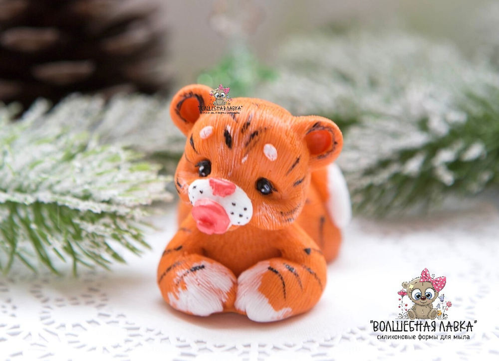Силиконовая форма Тигренок с соской