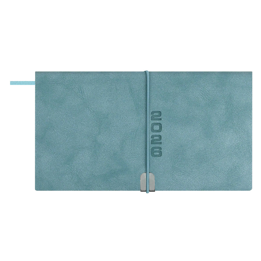 Еженедельник датированный 2026 ESCALADA, 175х95 мм, 64 л., арт. 70396/ 40 ТИВОЛИ ГЛОСС ГОЛУБОЙ (кожзам: мягкий переплёт, материал обложки: искусственная кожа "Тиволи глосс"; декор: блинтовое тиснение; способ крепления блока: ниткошвейный; вн. блок: 6