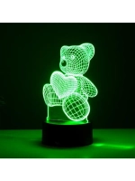 Светильник сенсорный «Мишутка» LED 7 цветов USB/от батареек