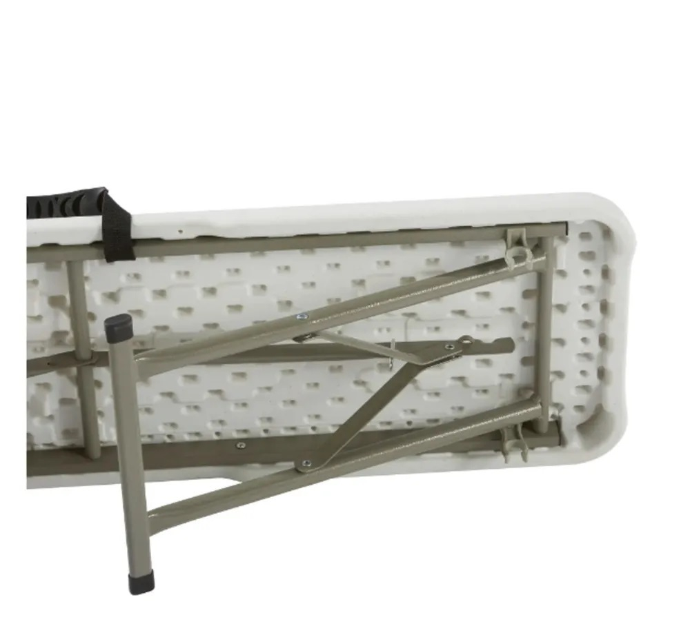 Скамейка Складная садовая 183x28x43 см HDPE белая