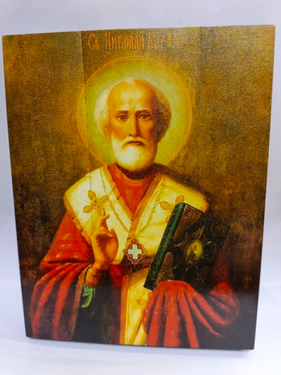 Николай Чудотворец.. левкас 16х13