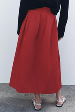 Плиссированная юбка миди — zw collection