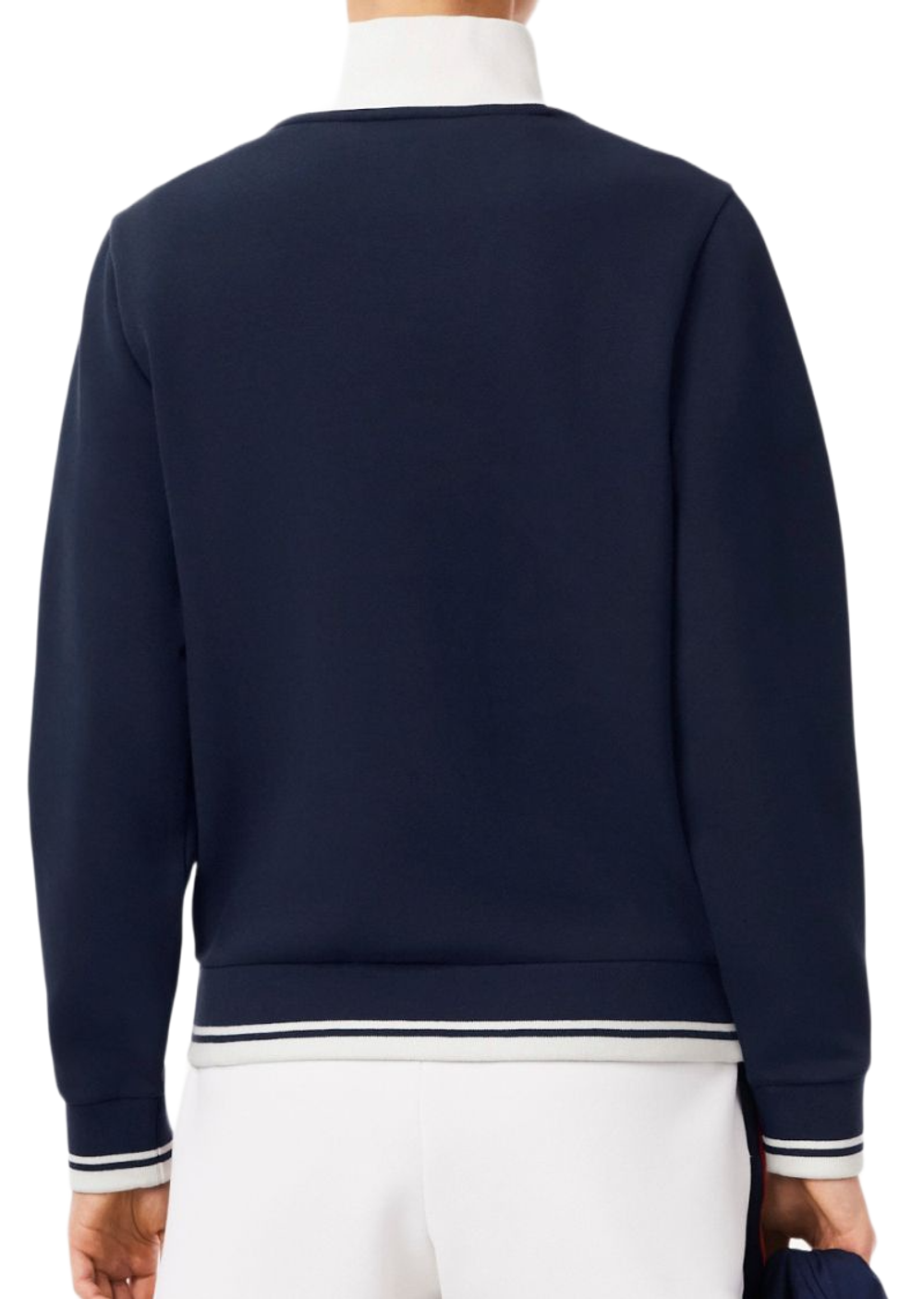 Женская Кофта теннисная Lacoste Heritage UV Protect - navy blue/white