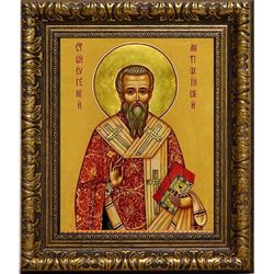 Евгений Антиохийский Мавританский пресвитер священномученик. Икона на холсте.