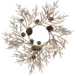 Венок хвойный новогодний «Волшебный иней» , 38 см