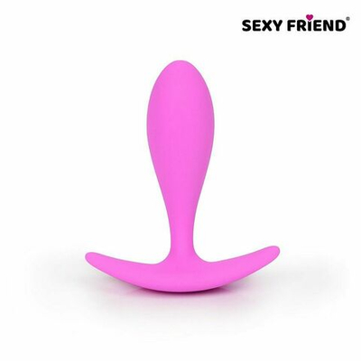 Ярко-розовая анальная втулка - 7,4 см. (Цвет: ярко-розовый)