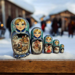 Матрешка 18см "Русские мотивы" 5 мест