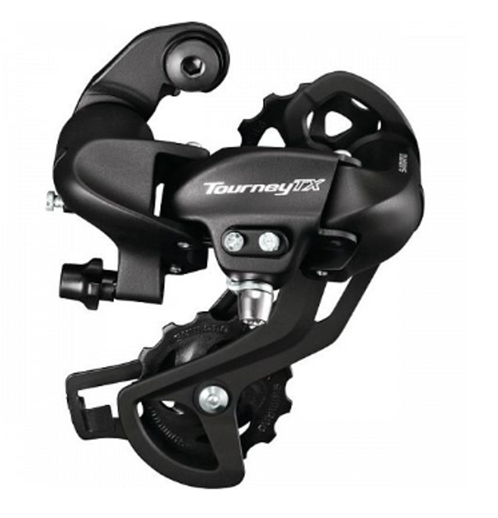 Переключатель задний, SHIMANO, TOURNEY TX, RD-TX800, 7/8 ск, под петух, подвод - обратный