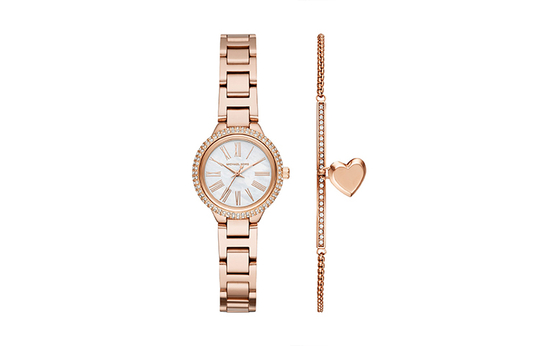 MICHAEL KORS Wrist Watch Quartz Movement Stainless Steel Strap White Dial Women"s Watch