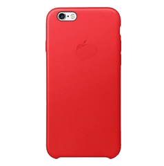 Кожаный чехол Leather Case для iPhone 6 Plus, 6s Plus (Красный)
