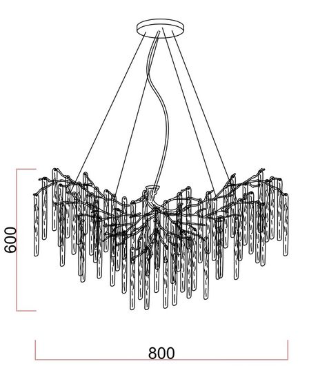 86-6001/800 Люстра Asida d.80 h.60см, металл цвет золото