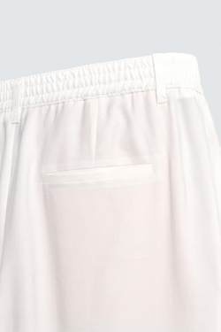 ZARA БРЮКИ RELAXED FIT СО СКЛАДКАМИ, БЕЛЫЙ