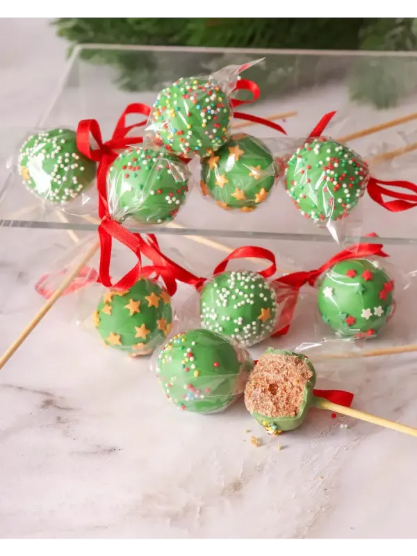 Пирожное попс зеленые 10 штук