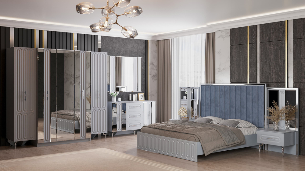 Зеркало "Галакси" серая серебро