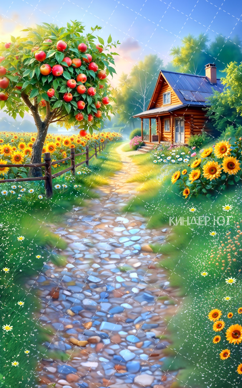 Фотофон "Деревенский пейзаж" арт. ФФ903-61