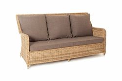 "Гляссе" диван трехместный из искусственного ротанга, цвет соломенный