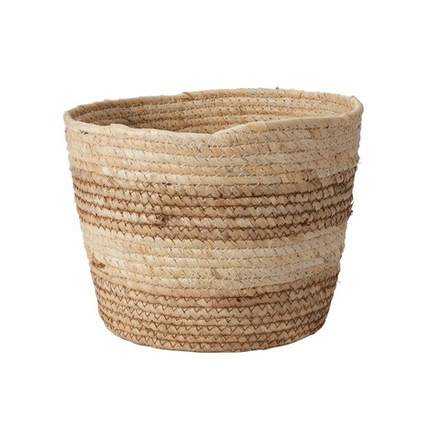 Корзина плетеная в полоску 18.5*13 см