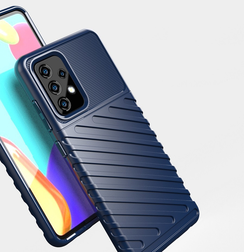 Темно-синий чехол противоударный для Samsung Galaxy A52 с 2021 года, серия Onyx от Caseport