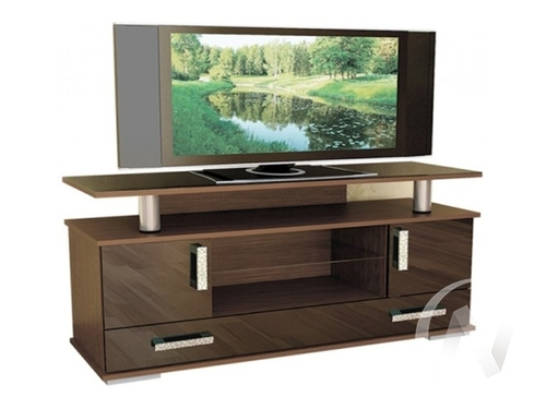 Подставка под ТВ 006 МДФ (венге/черный глянец)