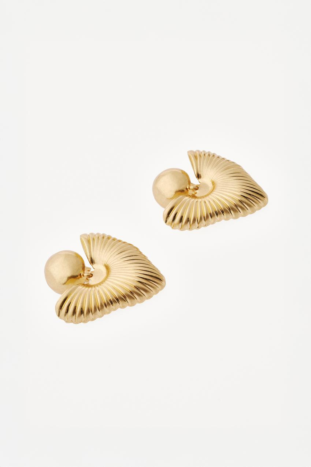 ZARA X WILLY CHAVARRIA СЕРЬГИ-СЕРДЕЧКИ, ЗОЛОТОЙ