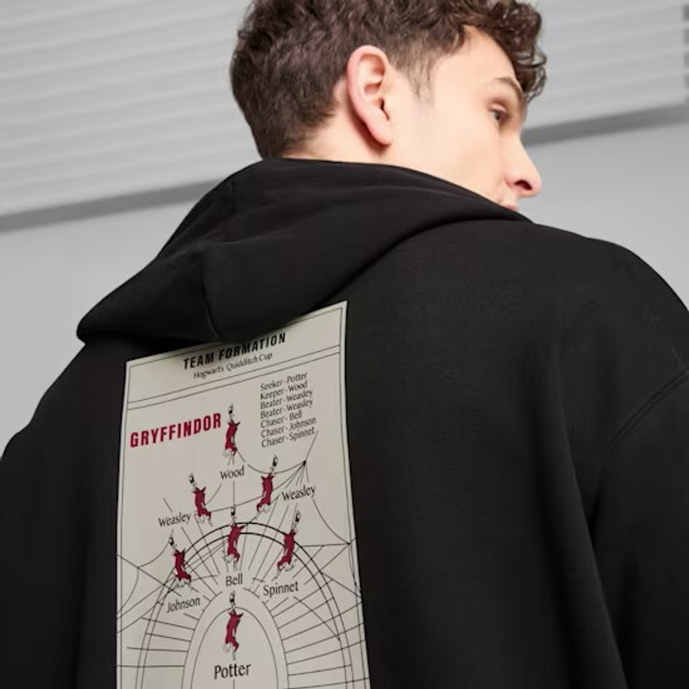 PUMA X HARRY POTTER ТОЛСТОВКА СВОБОДНОГО КРОЯ, ЧЕРНЫЙ