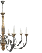 Антично-золотая люстра “Паулина”