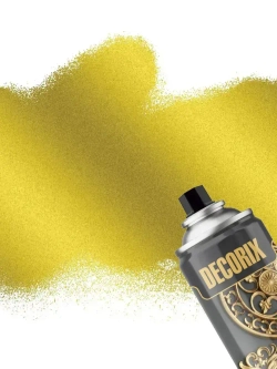 Аэрозольная краска в баллончике DECORIX - "Золото 18 карат" акриловая, глянцевая 520 мл