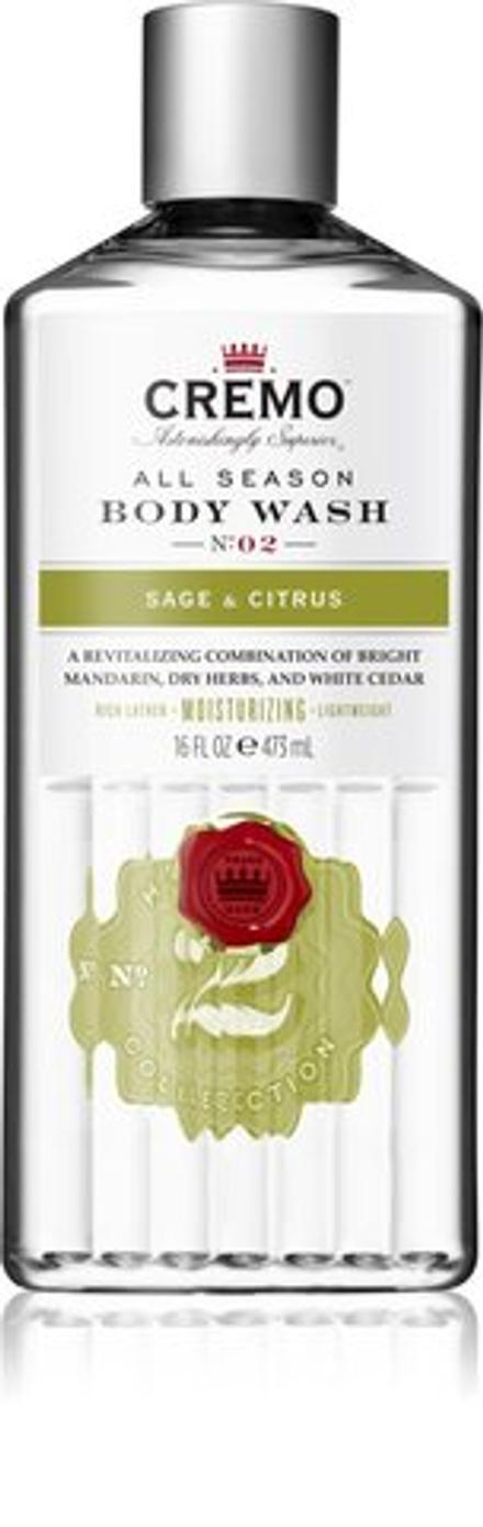 Cremo Sage and Citrus Body Wash - очищающий гель для душа /  dla mężczyzn 475  ml  / GTIN 853382004445