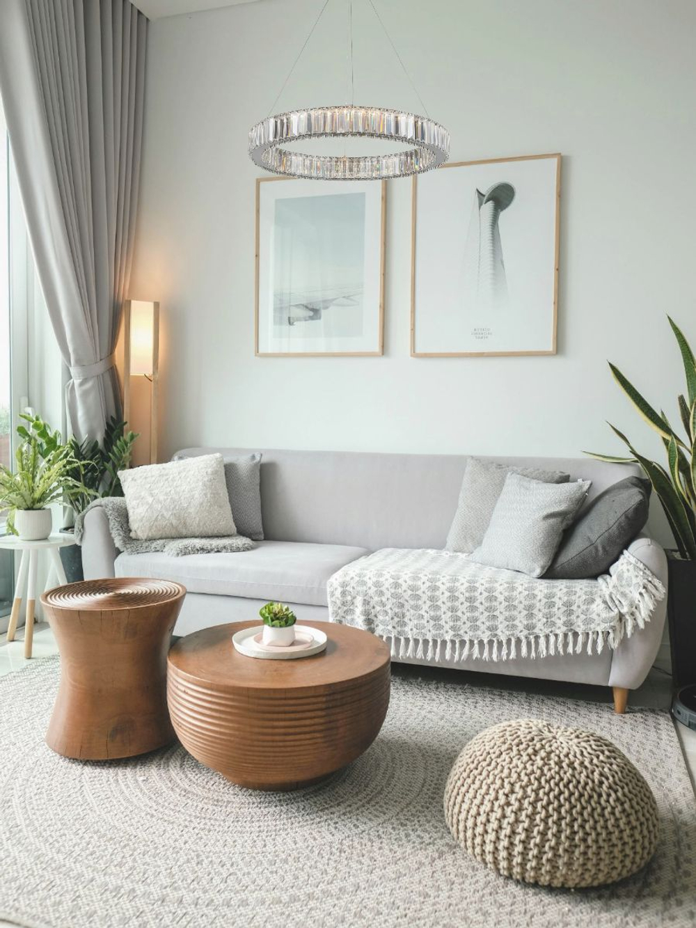 Люстра подвесная светодиодная Lanbos, LED 55 Вт, до 15 кв м, серебро