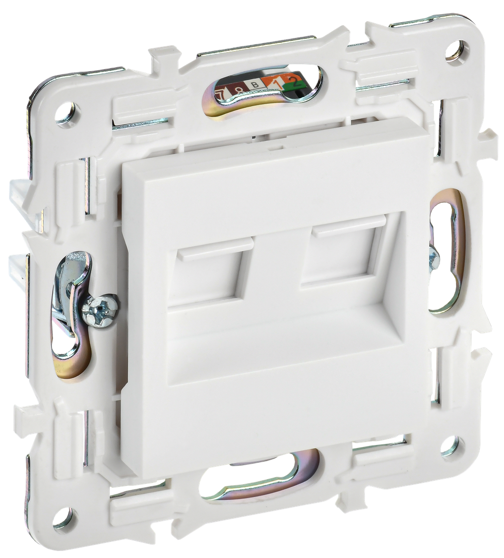 SKANDY Розетка компьютерная двойная RJ45 кат.6 SK-K04W арктический белый IEK