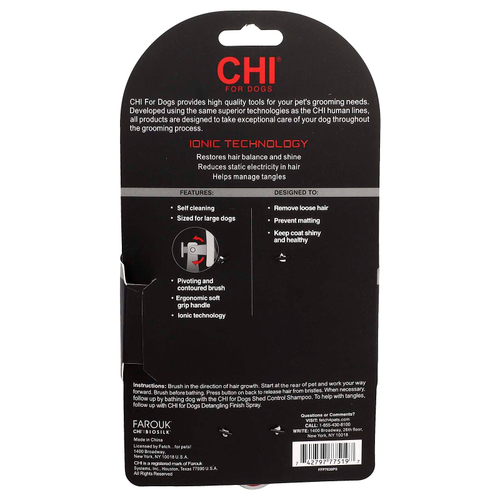 CHI for Dogs, самоочищающаяся щетка для собак, для собак, большая, 1 шт.