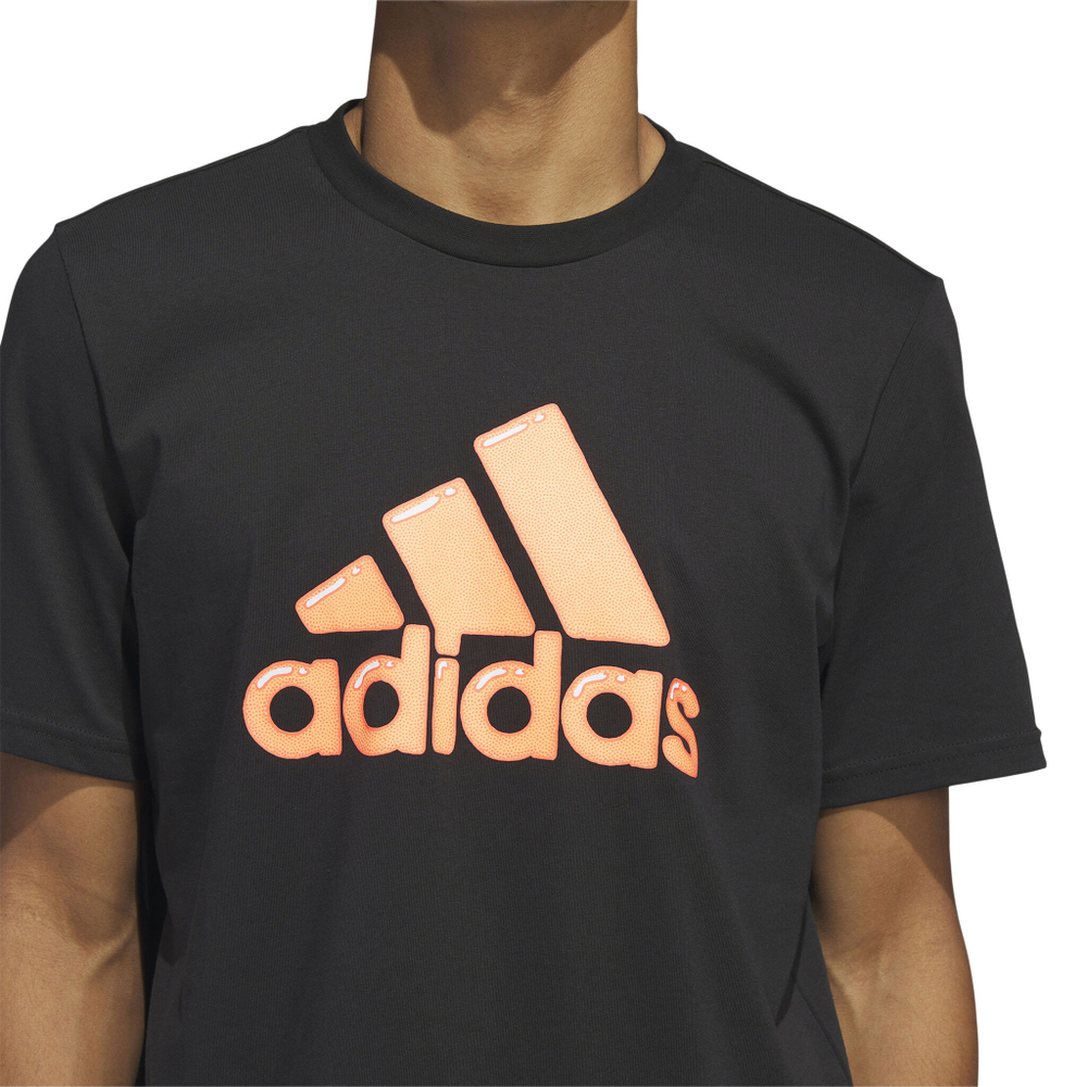 Мужское теннисное поло adidas Logo Pen Fill - Sportswear Graphic T-Shirt Men - Black, Orange