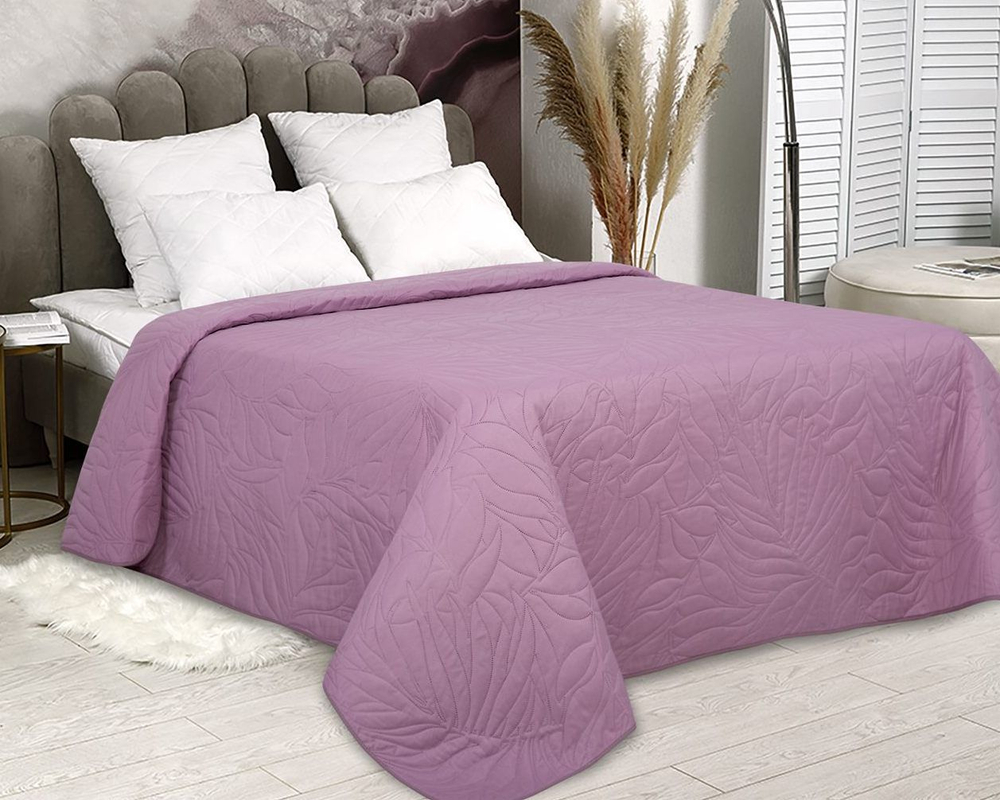 Покрывало на кровать, стеганое, поплин с размерами 215х220