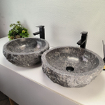 Раковина из мрамора ПАРА! Erozy Grey EM-62750 46*46*15 0107