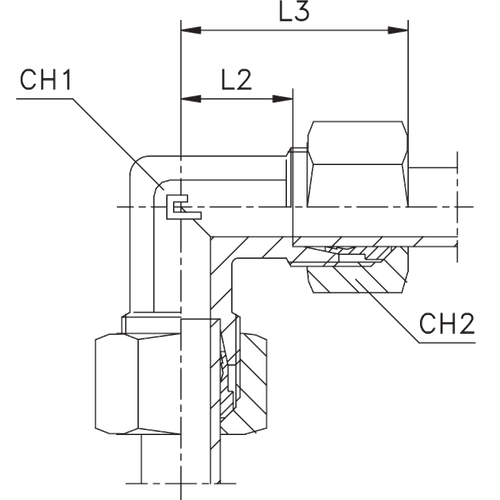 Соединение P90 DS14 M22х1.5 (в сборе)