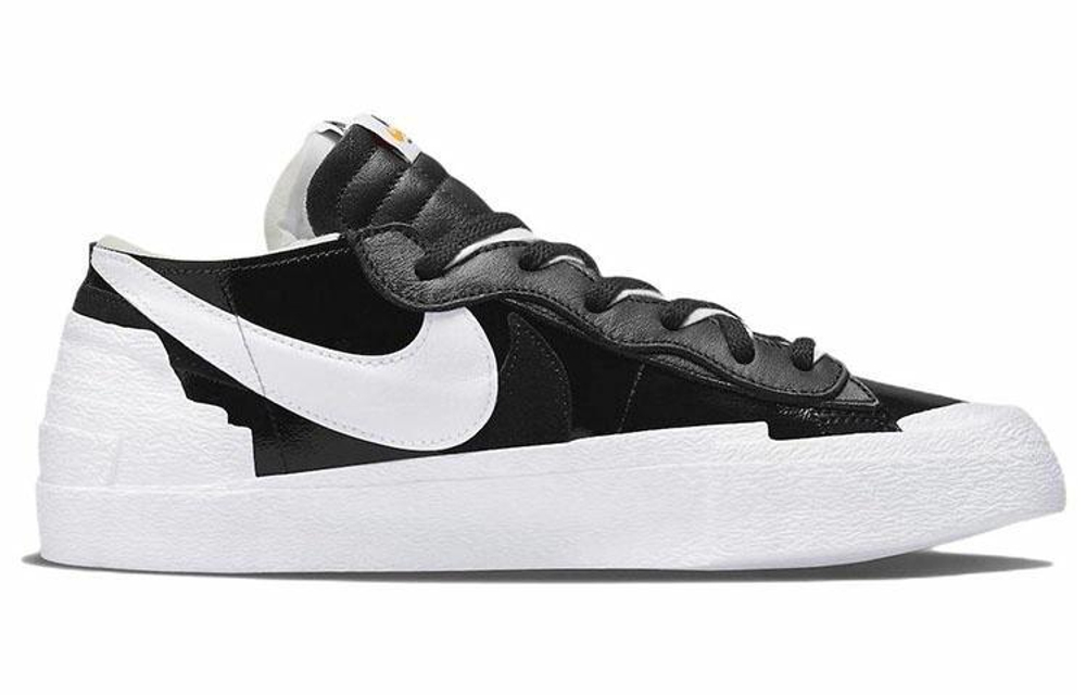 Кроссовки Sacai X Nike Blazer Low Black Patent Leather
