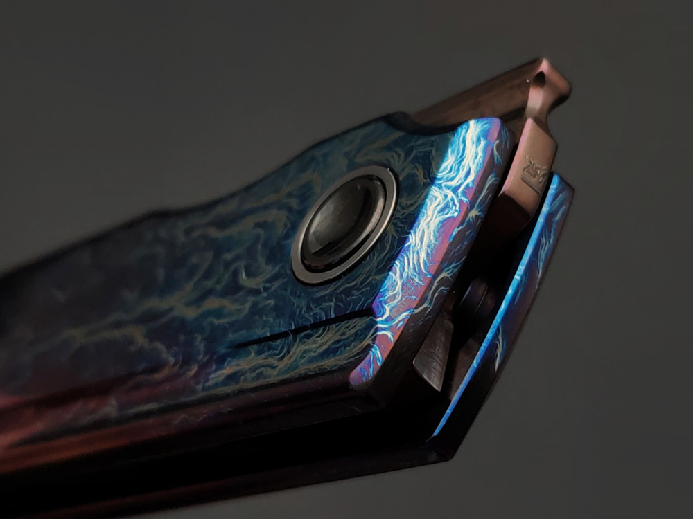 Складной нож Common VG10 Damascus Oxydized FlamedTi